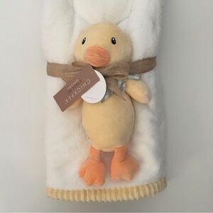 NEW Baby Blanket & Duck Soft Baby Toy Plush Lovey Stuffed Animal Set | Chick Pea
